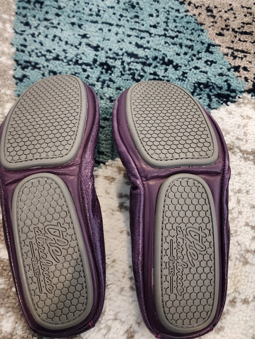 The Storehouse Flats Leather Ballet Vintage Purple Oiled Tanned Foldable Women 8